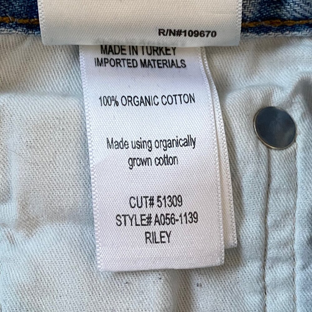 Agolde Riley High Rise Straight Crop Jeans - Blur Sz 26 - Picture 12 of 14